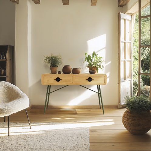 https://www.dpi-import.com/15762-thick_dpi-import/console-2-tiroirs-en-pin-couleur-naturelle-et-pieds-metal-vert-.jpg