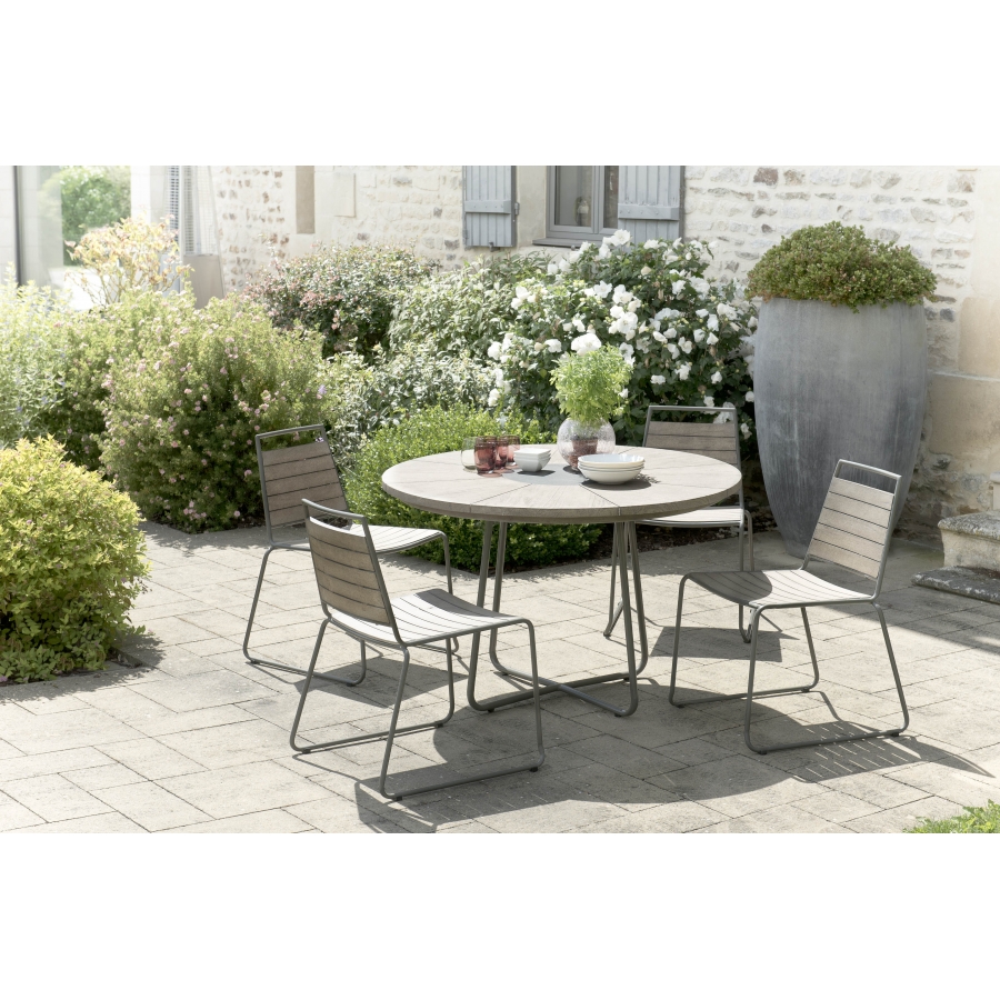 Table Jardin Bois Et Metal